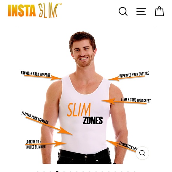 Men’s Insta Slim Compression Muscle Tank - Picture 3 of 6